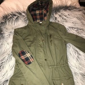 Army green utility jacket